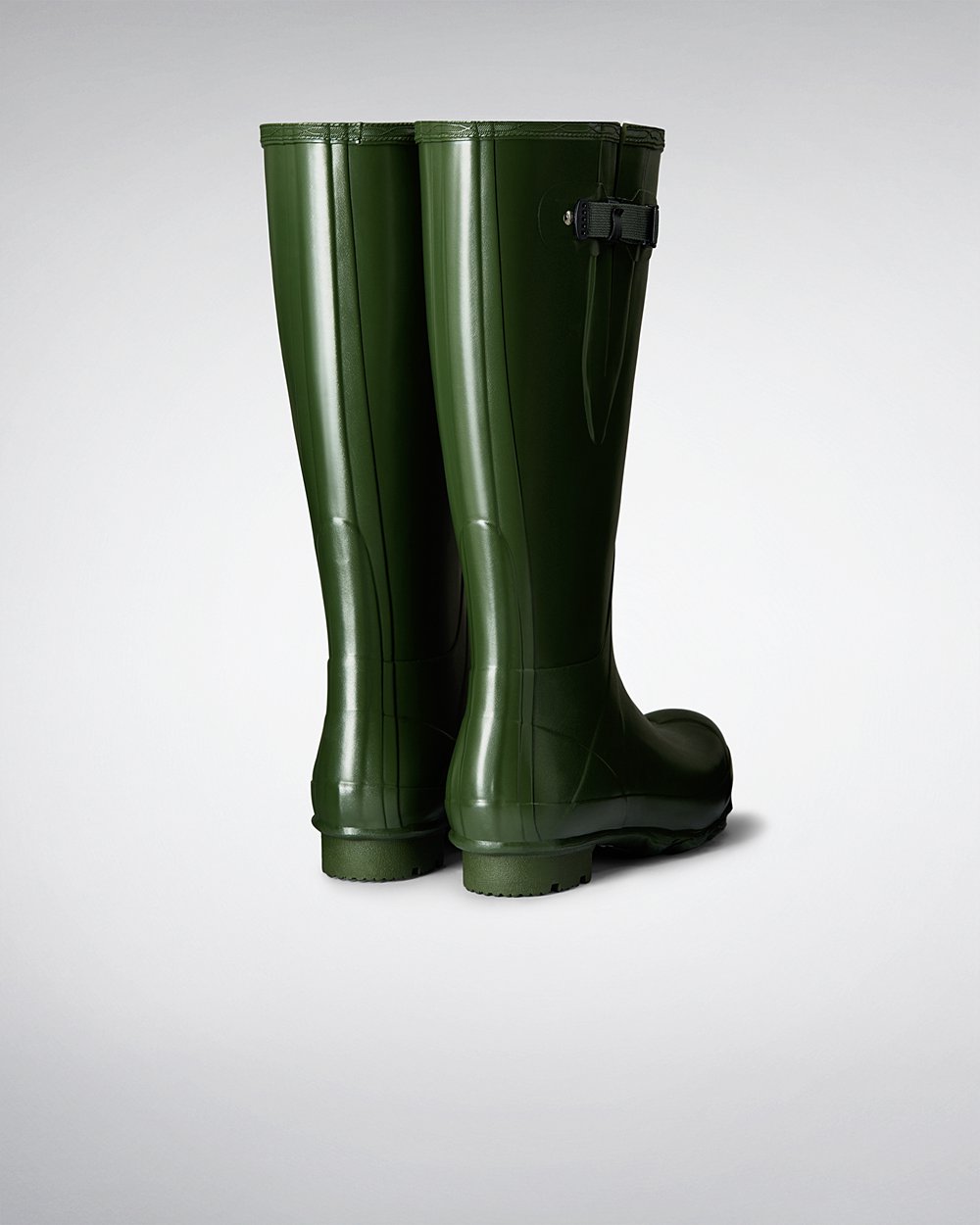 Hunter Hombre Norris Field Side Adjustable - Botas de Lluvia Verde - 985-ZDREVW